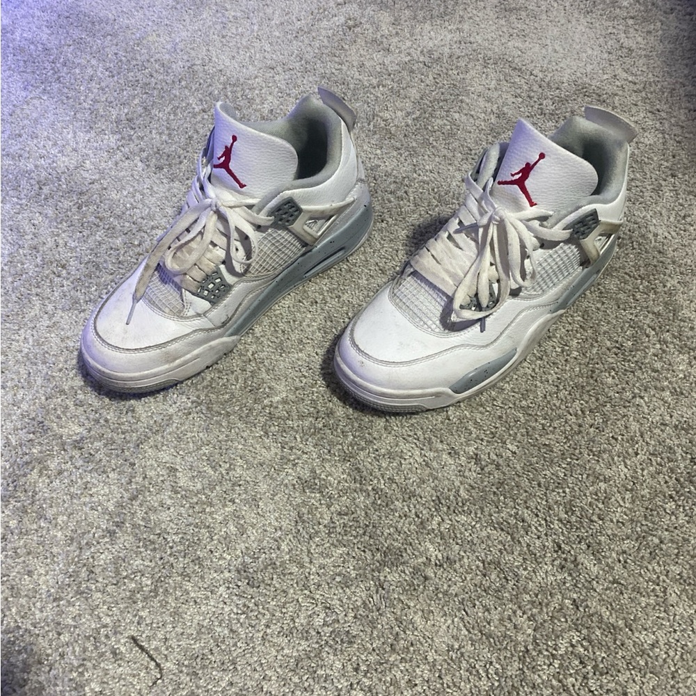 Jordan Sneakers with White and Gray Tones